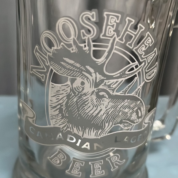 Moosehead Beer Canadian Lager Glass Beer Stein Mug 12 oz - Picture 3 of 11